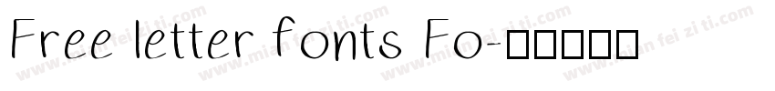 Free letter fonts Fo字体转换